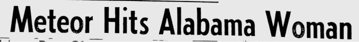 Meteor Hits Alabama Woman